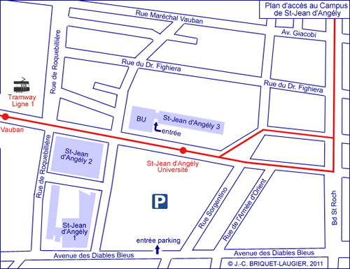 Plan d'accés à SJA 3, Cépam UMR 7264 Plan d'accés à SJA 3, Cépam UMR 7264