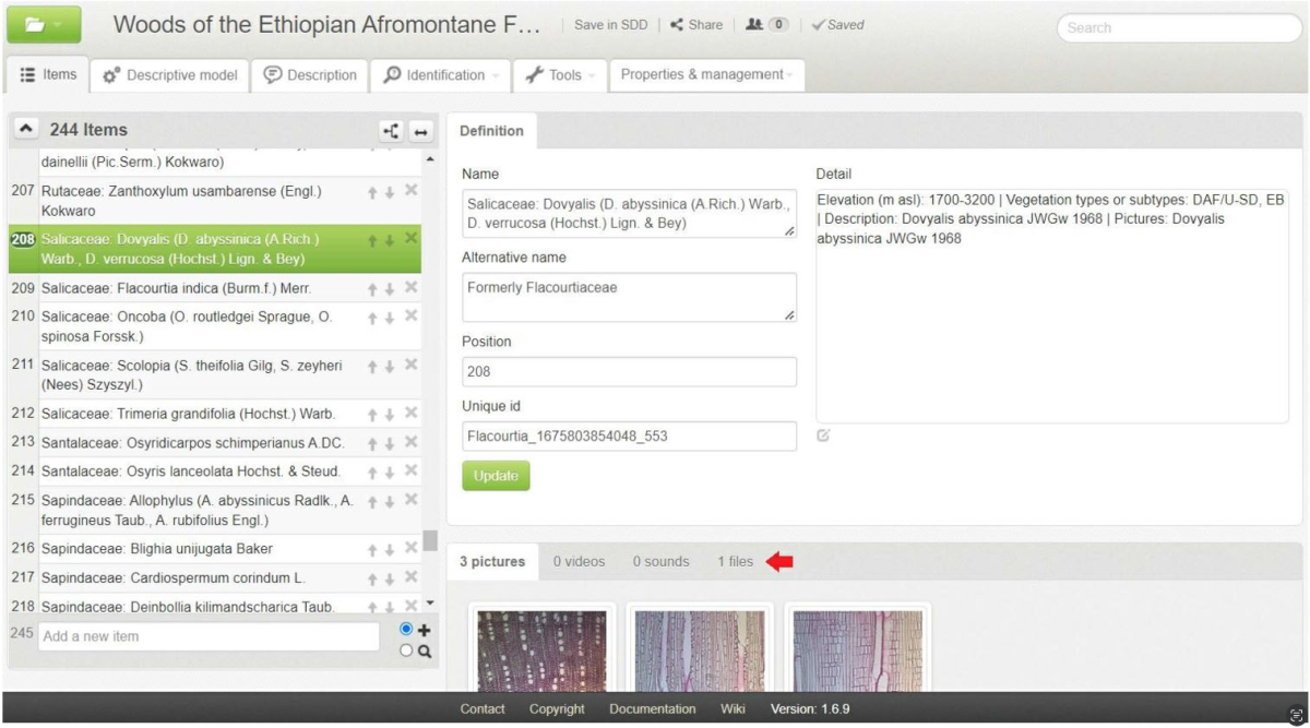Article  | A database and interactive identification key for the anatomy of woods of the Ethiopian Afromontane Forest