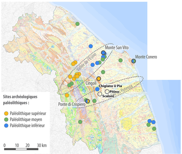 Article | Recherche de sites archéologiques et de séquences sédimentaires du Pléistocène moyen à San Severino Marche (Marches, Italie)